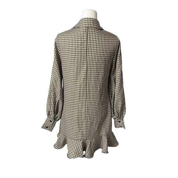 Pretty Little Thing US 2 Shirt Dress Long Sleeve Button Front Collared - Picture 4 of 9